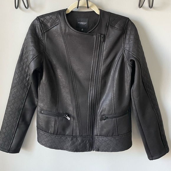 Liverpool Jackets & Blazers - Liverpool Los Angeles, XS, lightweight faux leather moto biker jacket, like new
